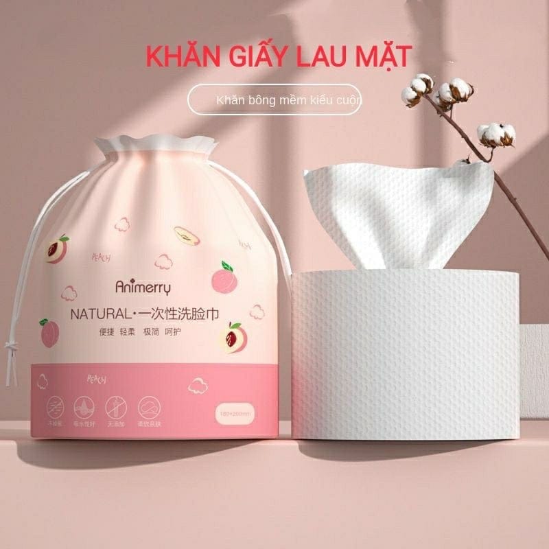 Khăn giấy lau mặt ANIMERRY - Set 4 cuốn