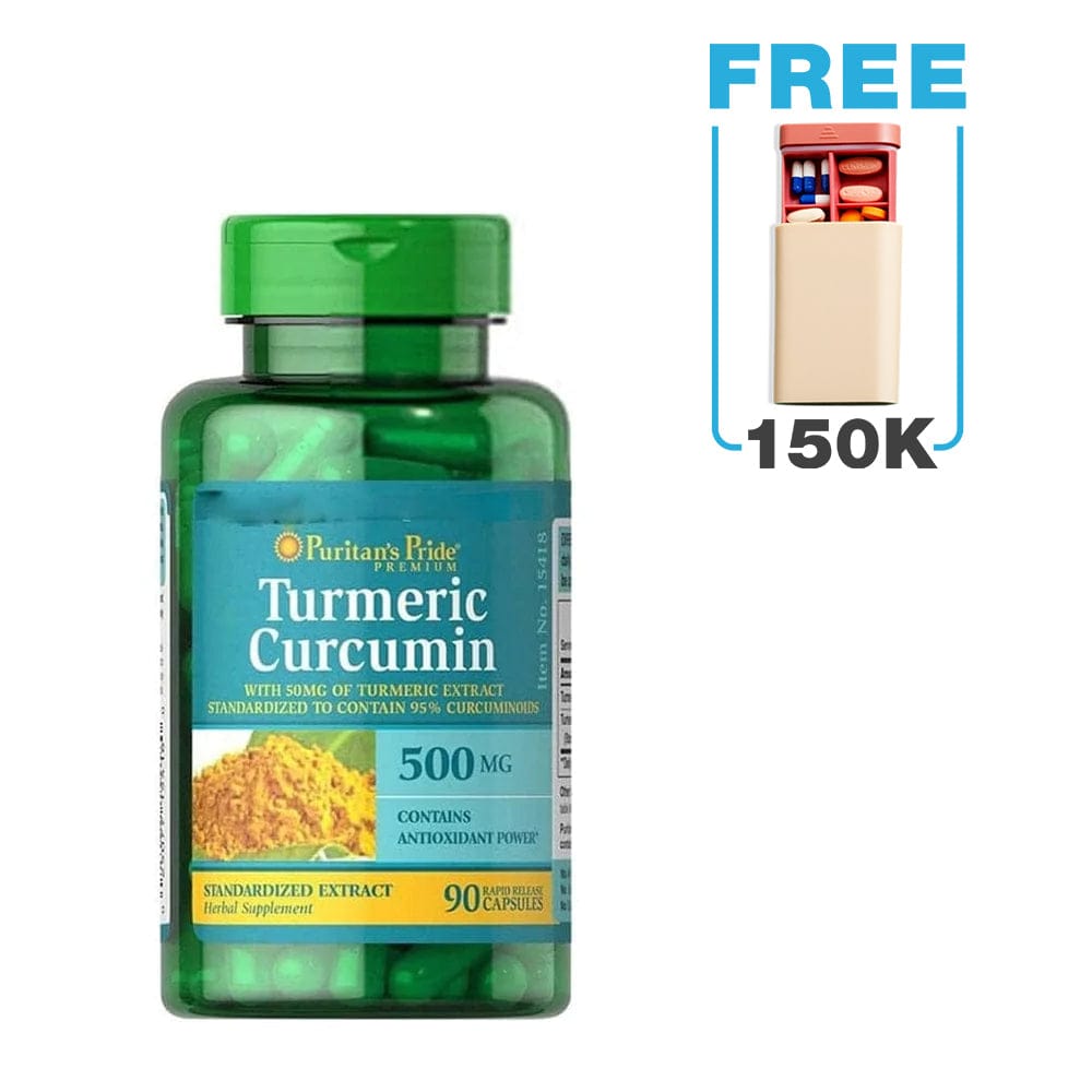 Viên Uống Tinh Bột Nghệ Puritan's Pride Turmeric Curcumin 500mg (90 viên)