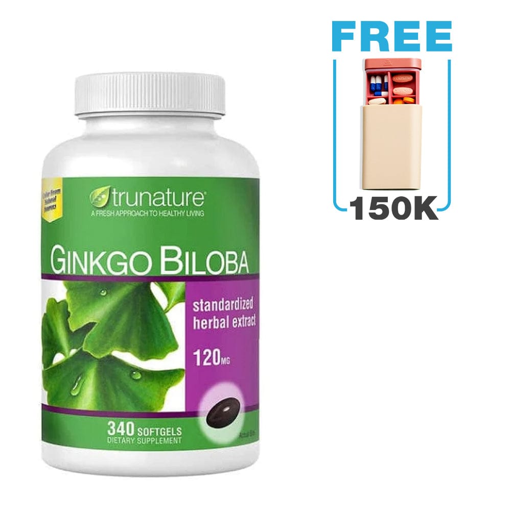 Viên uống tăng cường tuần hoàn não Ginkgo Biloba 120mg Trunature (340 viên)