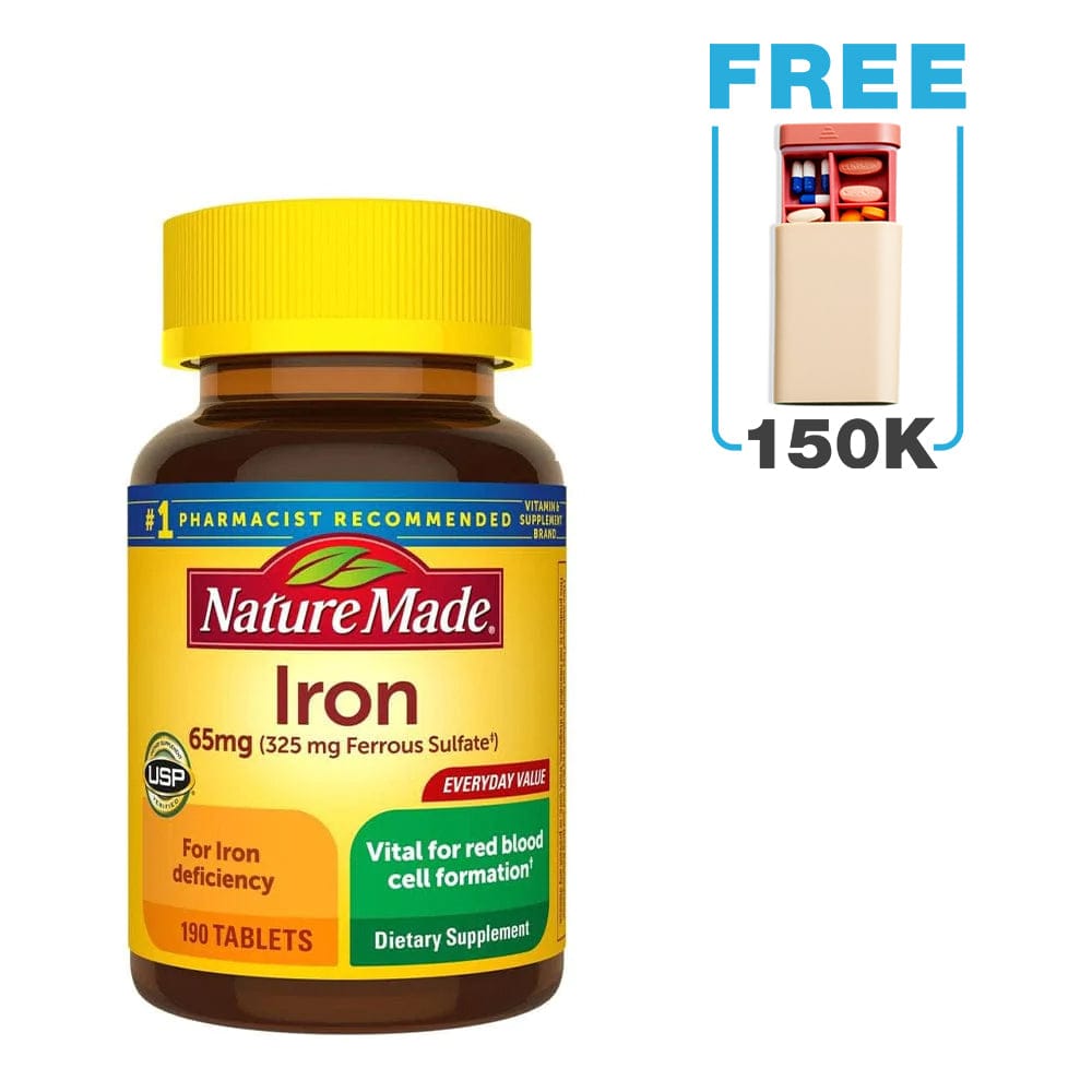 Viên Uống Hỗ Trợ Bổ Sung Sắt Nature Made Iron 65mg (365 viên)