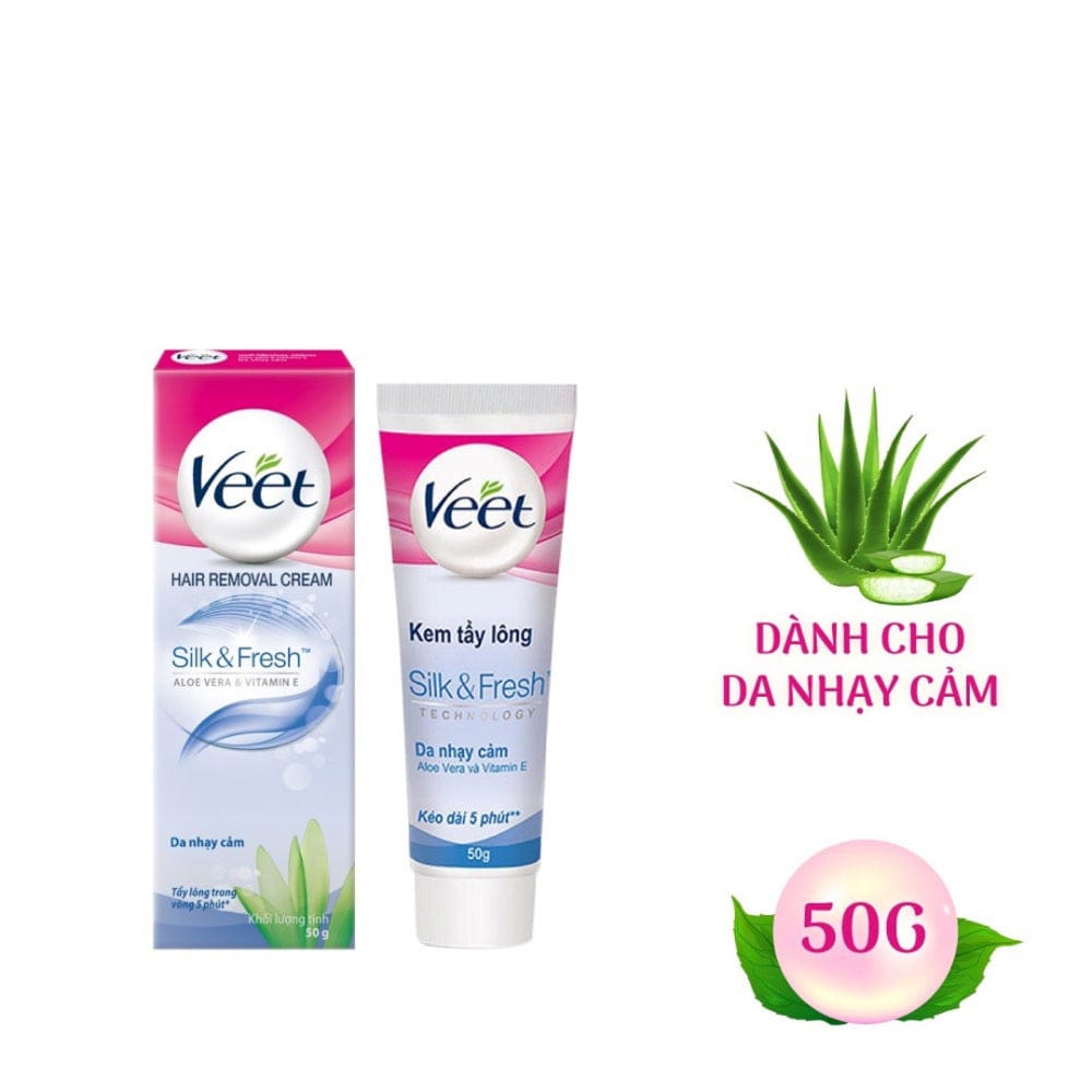 Kem tẩy lông Veet Silk & Fresh Hair Removal Cream 50g