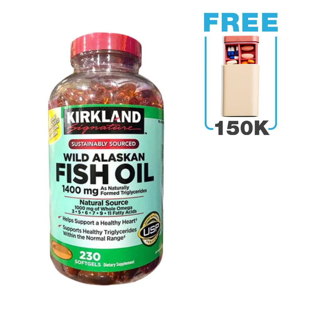 Dầu cá Kirkland Wild Alaskan Fish Oil 1400mg (230 viên)