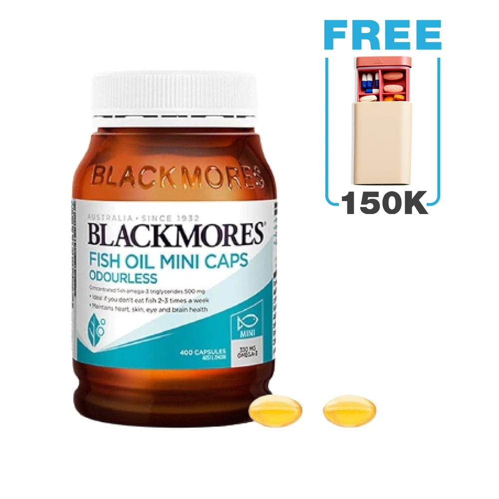 Dầu cá không mùi Blackmores Fish Oil Mini Caps (400 viên)