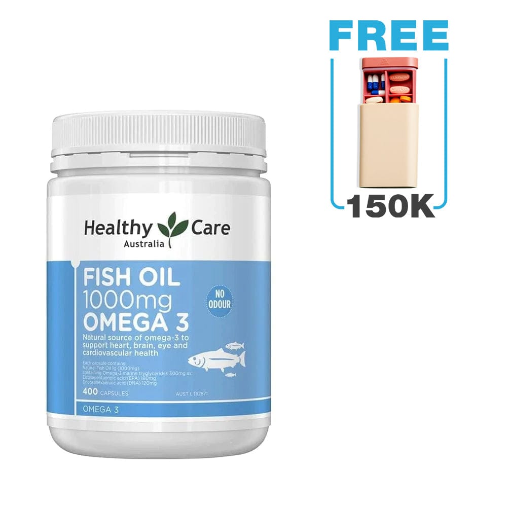 Dầu cá Healthy Care Fish Oil 1000mg Omega-3 (400 viên)