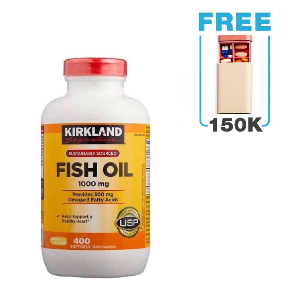 Dầu Cá Omega 3 Kirkland Signature Fish Oil 1000mg (400 Viên)