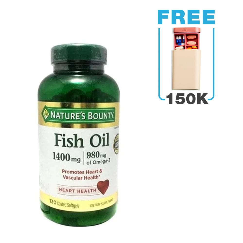 Dầu cá trợ tim, sáng mắt Nature's Bounty Fish Oil 1400mg (130 viên)